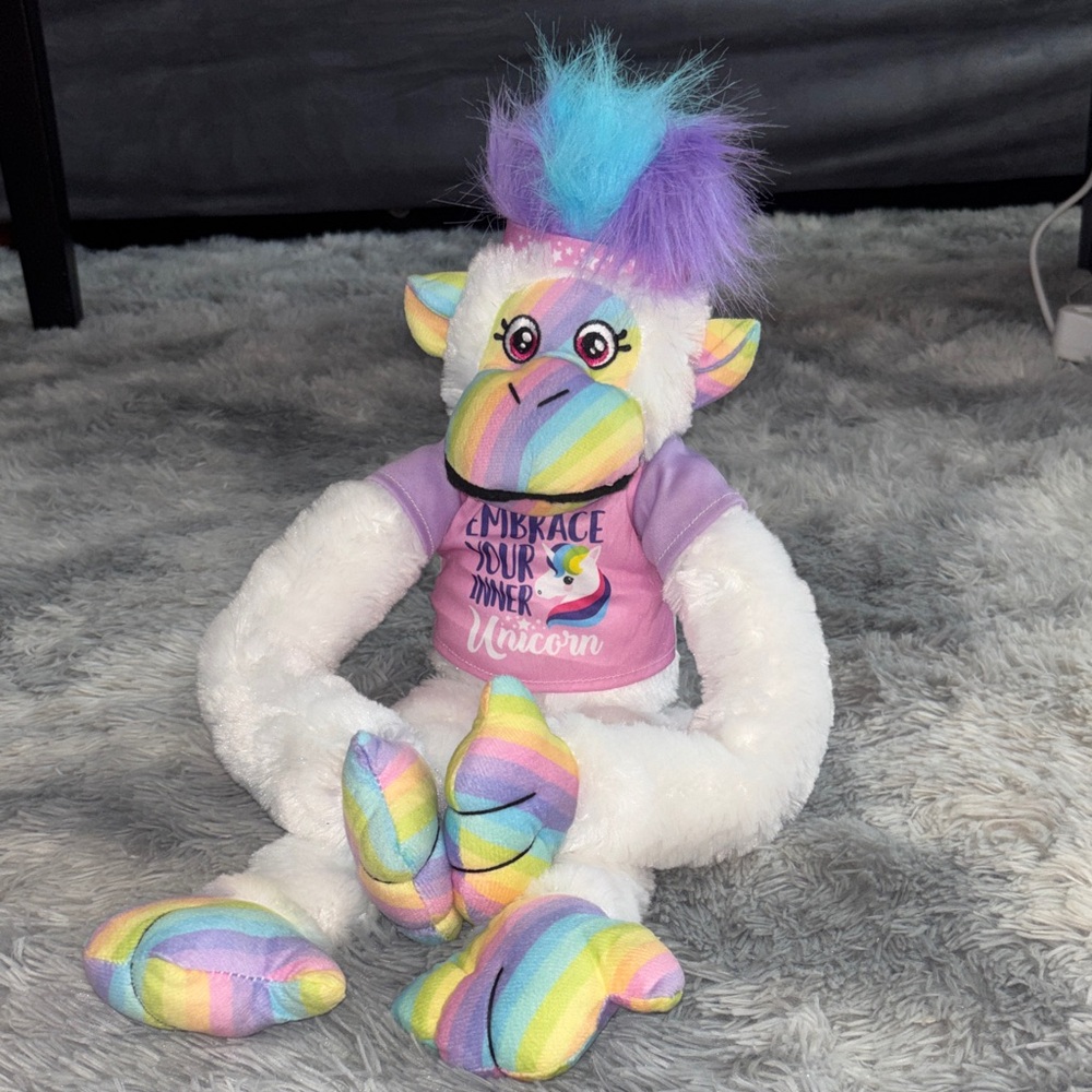 Kipp bros Mohawk Monkey Rainbow Plush Unicorn